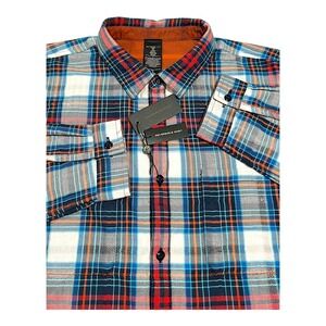 NWT John‎ Varvatos USA Reversible Plaid Shirt Men's L Long Sleeve Button Down